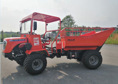 Mini camion à benne basculante articulé d&#039;entraînement à quatre roues pour l&#039;agriculture dans la plantation de palmier à huile