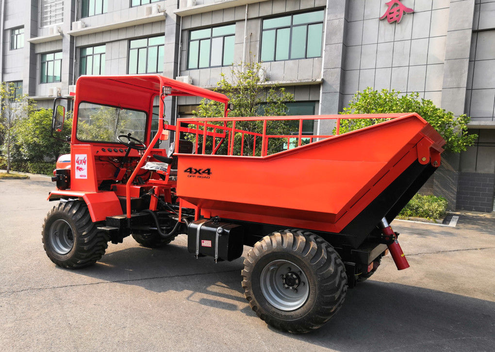 Couleur rouge pleine direction hydraulique articulée de 4 mini de ferme de tonne châssis de tracteur fournisseur