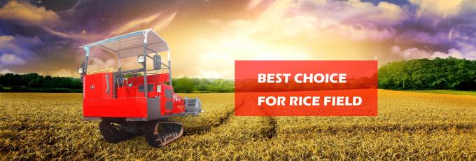 Cultivateur 55KW de cultivateur de tracteur de ferme de gisement de riz mini/tracteur d'agriculture 0